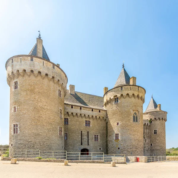 Veduta Castello Bastioni Suscinio Francia — Foto Stock