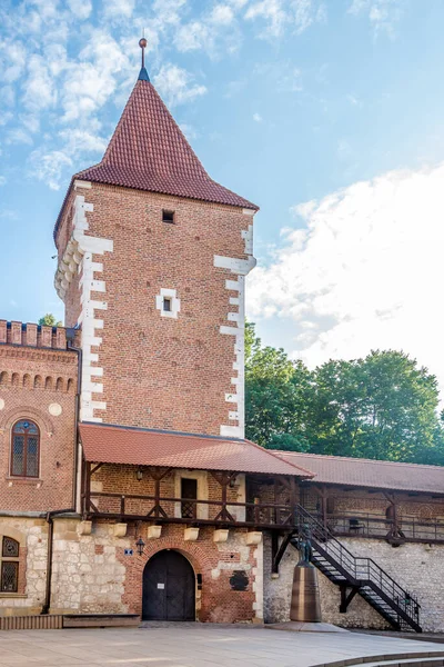 Vista Para Torre Carpenters Nas Ruas Cracóvia Polônia — Fotografia de Stock