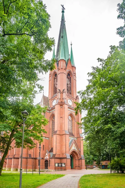 View Sts Peter Paul Cathedral Streets Gliwice Poland — Stock Photo, Image