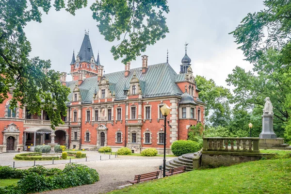 Vista Para Pátio Palácio Plawniowice Sul Polónia — Fotografia de Stock