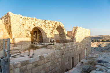 Shobak şatosunun harabelerine bakın - Ürdün