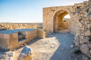 Shobak şatosunun harabelerine bakın - Ürdün