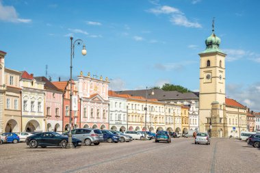 LITOMYSL, CZECH REPUBLIC - 14 Temmuz 2024 - Litomysl sokaklarındaki Smetana 'nın yerine bakın. Litomysl, Çek Cumhuriyeti 'nin Pardubice bölgesinde bir şehirdir..