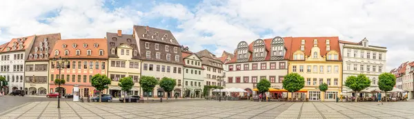 stock image NAUMBURG,GERMANY - JULY 17,2024 - Panoramic view at the Marketplace  of Naumburg. Naumburg is a town in the district Burgenlandkreis, in the state of Saxony-Anhalt, Central Germany.