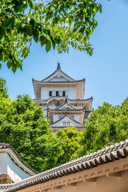 Himeji Kalesi 'nin tek kulesine bakın - Japonya