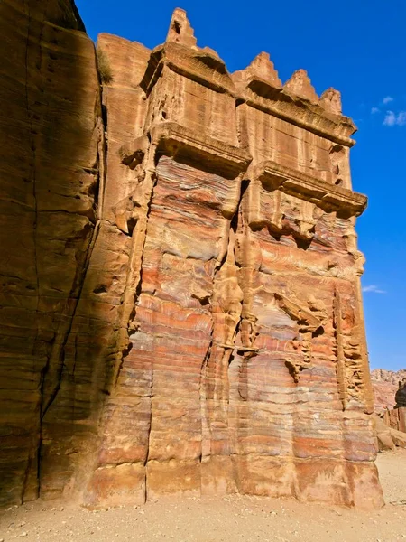 Numaralı Mezarlar Antik Şehir Petra Ürdün Deki Facades Sokağı Nda — Stok fotoğraf