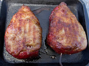 Sığır filetosu, Picanha olarak da bilinir, tütsülenmiş ve ızgara.