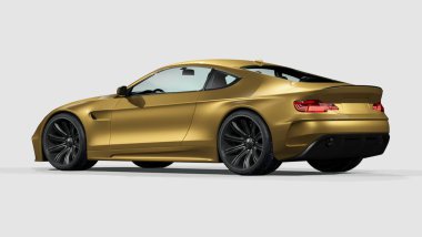 Markasız, jenerik konsept bir arabanın 3 boyutlu çizimi