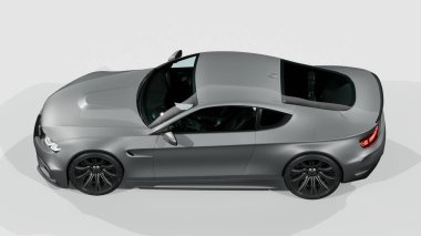 Markasız, jenerik konsept bir arabanın 3 boyutlu çizimi