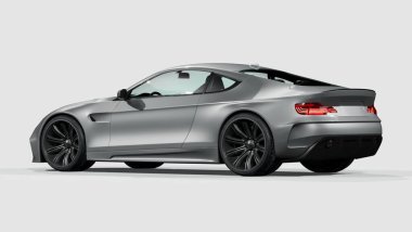 Markasız, jenerik konsept bir arabanın 3 boyutlu çizimi