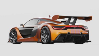 Markasız, jenerik konsept bir arabanın 3 boyutlu çizimi