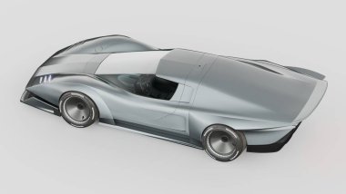 Markasız, jenerik konsept bir arabanın 3 boyutlu çizimi