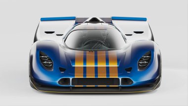 Markasız, jenerik konsept bir arabanın 3 boyutlu çizimi