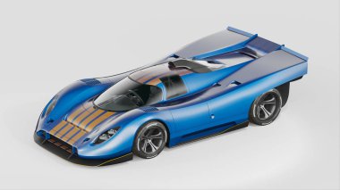 Markasız, jenerik konsept bir arabanın 3 boyutlu çizimi