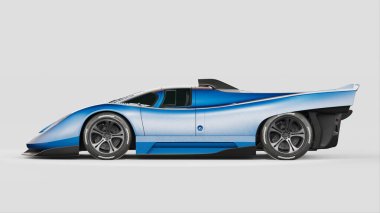 Markasız, jenerik konsept bir arabanın 3 boyutlu çizimi