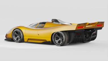 Markasız, jenerik konsept bir arabanın 3 boyutlu çizimi