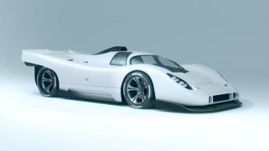 Markasız, jenerik konsept bir arabanın 3 boyutlu çizimi