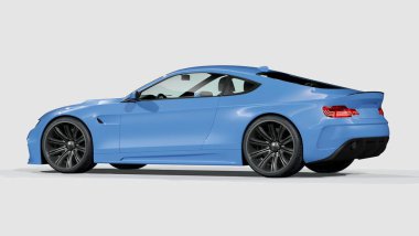 Markasız, jenerik konsept bir arabanın 3 boyutlu çizimi