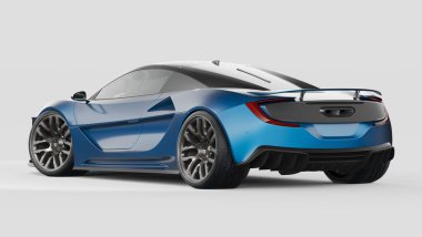 Markasız, jenerik konsept bir arabanın 3 boyutlu çizimi