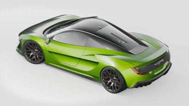 Markasız, jenerik konsept bir arabanın 3 boyutlu çizimi