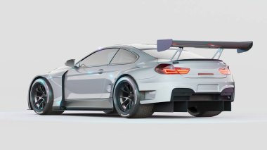 Markasız, jenerik konsept bir arabanın 3 boyutlu çizimi