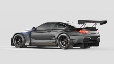 Markasız, jenerik konsept bir arabanın 3 boyutlu çizimi