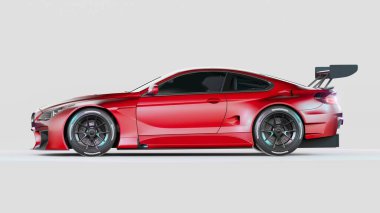 Markasız, jenerik konsept bir arabanın 3 boyutlu çizimi