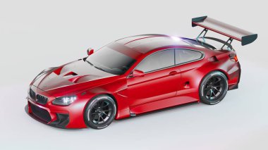 Markasız, jenerik konsept bir arabanın 3 boyutlu çizimi