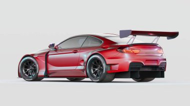 Markasız, jenerik konsept bir arabanın 3 boyutlu çizimi