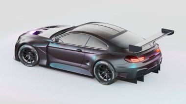 Markasız, jenerik konsept bir arabanın 3 boyutlu çizimi