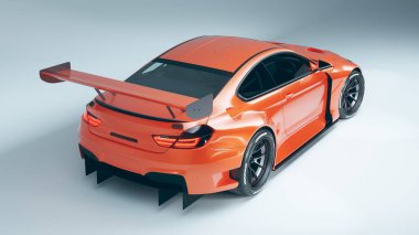 Markasız, jenerik konsept bir arabanın 3 boyutlu çizimi