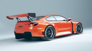 Markasız, jenerik konsept bir arabanın 3 boyutlu çizimi