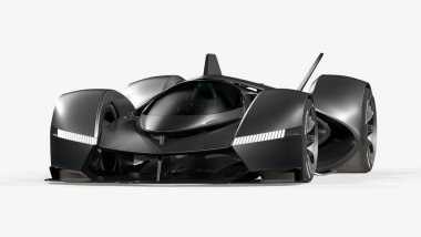 Markasız, jenerik konsept bir arabanın 3 boyutlu çizimi