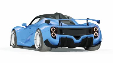 Markasız, jenerik konsept bir arabanın 3 boyutlu çizimi