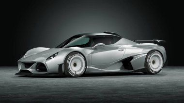 Markasız, jenerik konsept bir arabanın 3 boyutlu çizimi