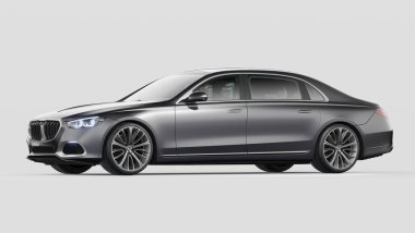 Stüdyo ortamında markasız, jenerik konsept bir arabanın 3 boyutlu çizimi