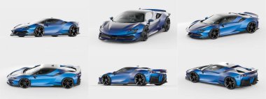 Markasız, jenerik konsept bir arabanın 3 boyutlu çizimi