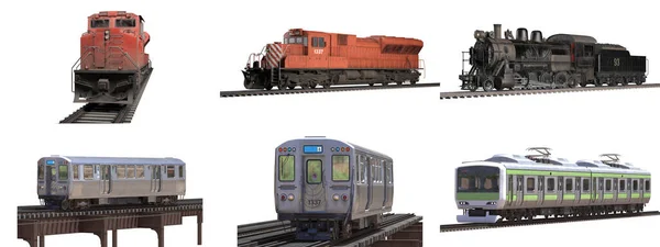 无品牌通用列车的3D渲染 — 图库照片
