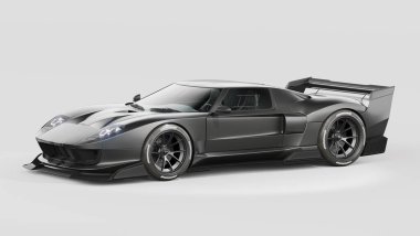 Markasız, jenerik konsept bir arabanın 3 boyutlu çizimi