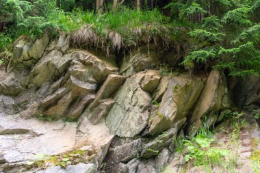 Dağlardaki kayalar. güzel doğa 