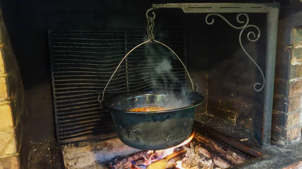Gotowanie Ogniu Kuchni — Zdjęcie stockowe