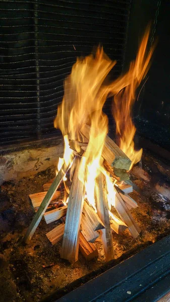 Fire Flames Stove — Zdjęcie stockowe