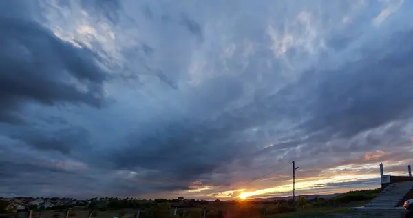 Gyönyörű Táj Felhőkkel Égbolttal — Stock Fotó