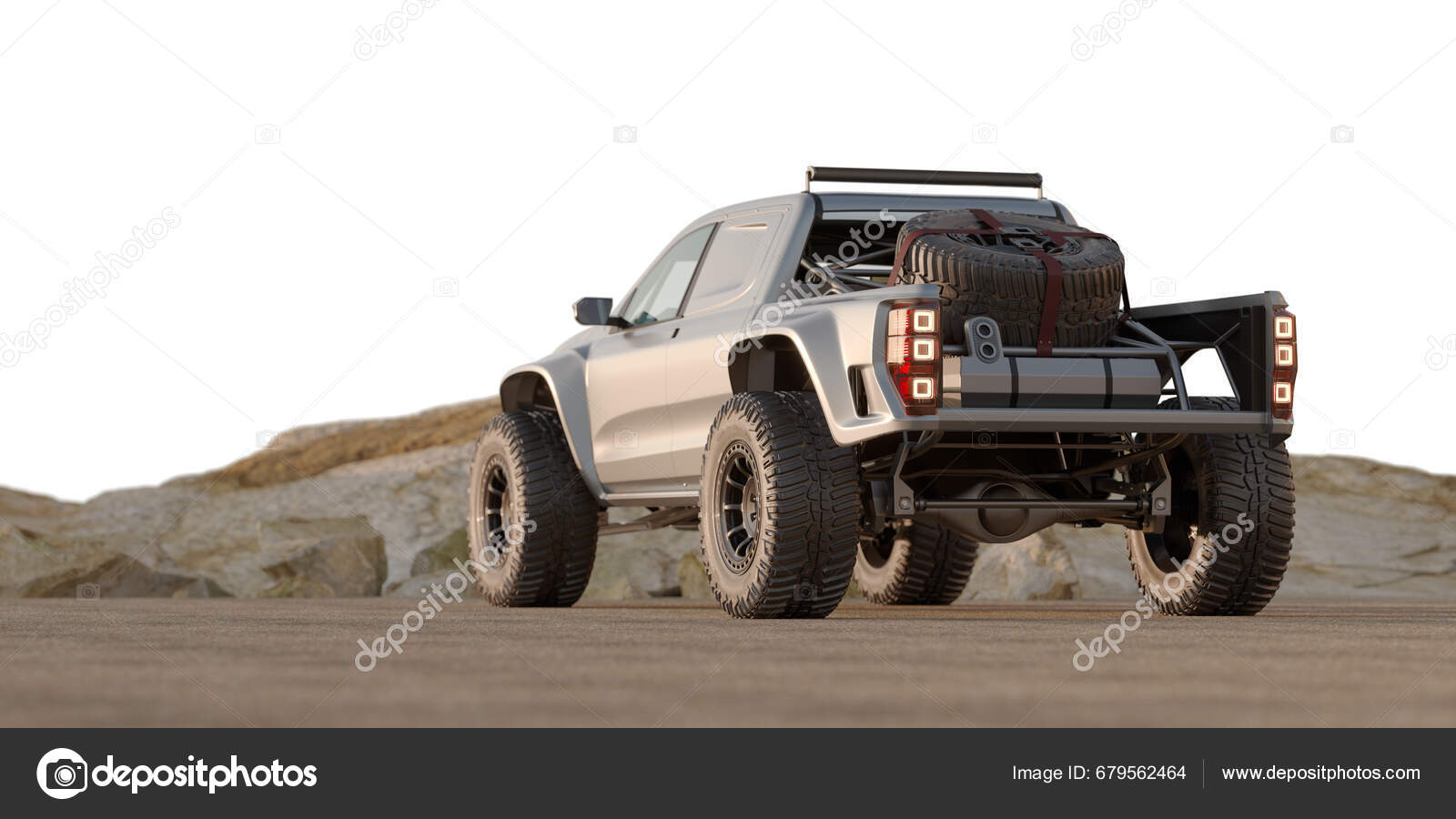 Rendering Brand Less Generic Rally Pickup Truck — Stock Photo © Andrus ...