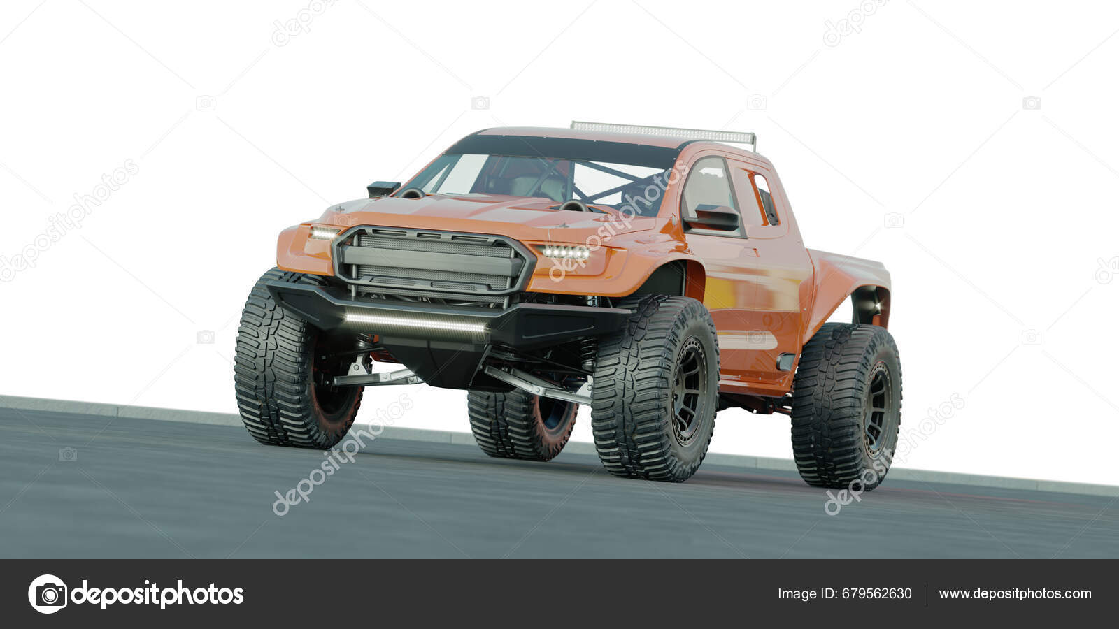 Rendering Brand Less Generic Rally Pickup Truck — Stock Photo © Andrus ...