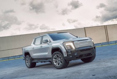 Markasız bir kamyonetin 3 boyutlu görüntülemesi