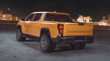 Markasız bir kamyonetin 3 boyutlu görüntülemesi