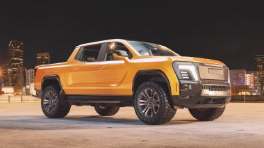 Markasız bir kamyonetin 3 boyutlu görüntülemesi