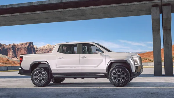 Markasız bir kamyonetin 3 boyutlu görüntülemesi