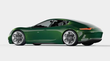 Markasız, jenerik konsept bir arabanın 3 boyutlu çizimi